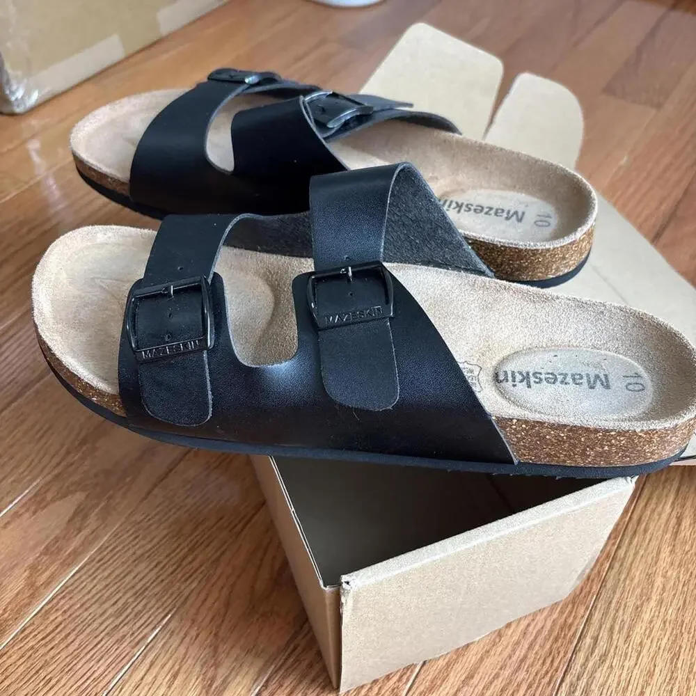 Women's black navy Sandals